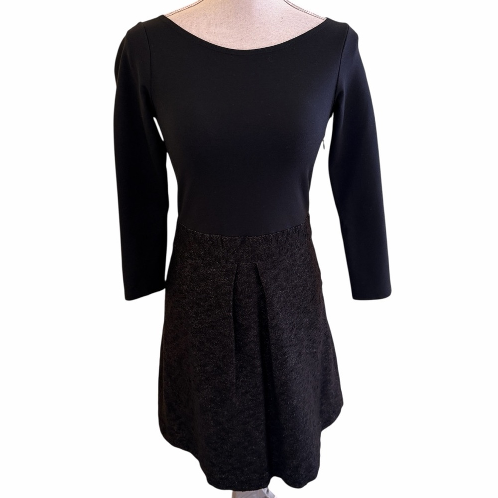 Theory Black Wool Blend "Gamia" Fit and Flare Dress 4
